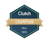Clutch Champion 2025 award badge