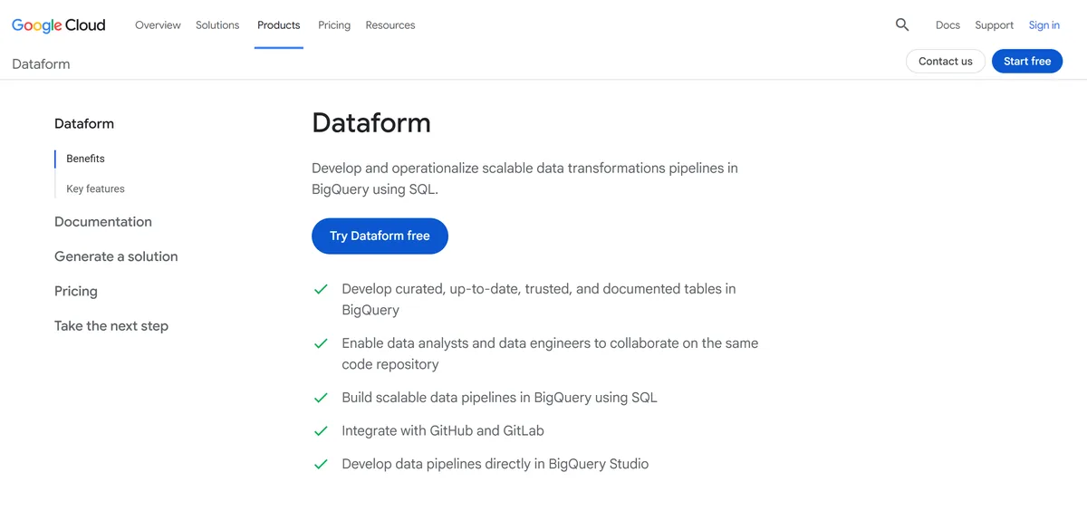 5 Best dbt Alternatives in 2026 (Prices Compared) 8 Google Cloud's Dataform product page